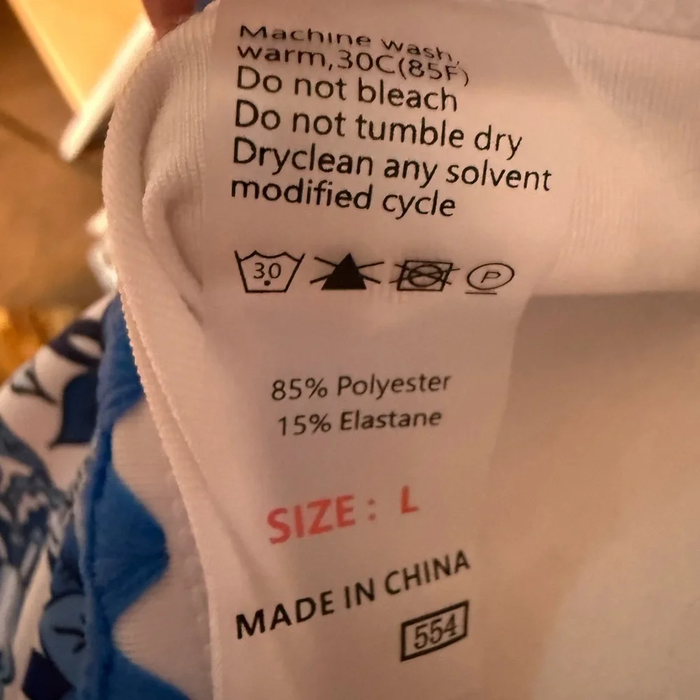 Blue Floral Bikini Set size Large NWOT - Picture 7 of 8